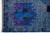 Modern Abstract Baluch Style Blue Wool Area Rug – Geometric Tribal Design 6x8 For Sale - Image 9 of 11