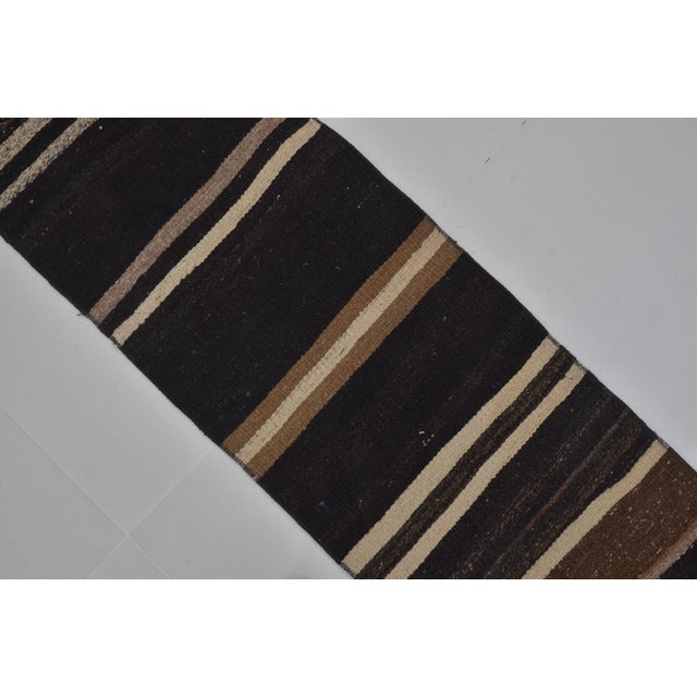 1960s Organic Anatolian Kurdish Stripe Runner For Sale - Image 9 of 10
