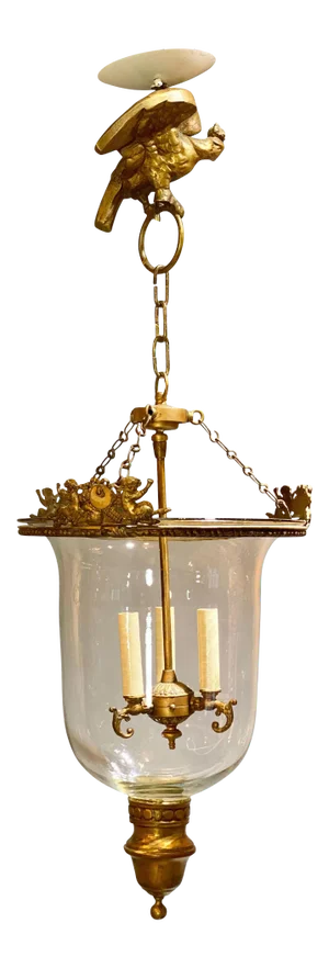 Louis Philippe Brass Bell Form Hall Lantern