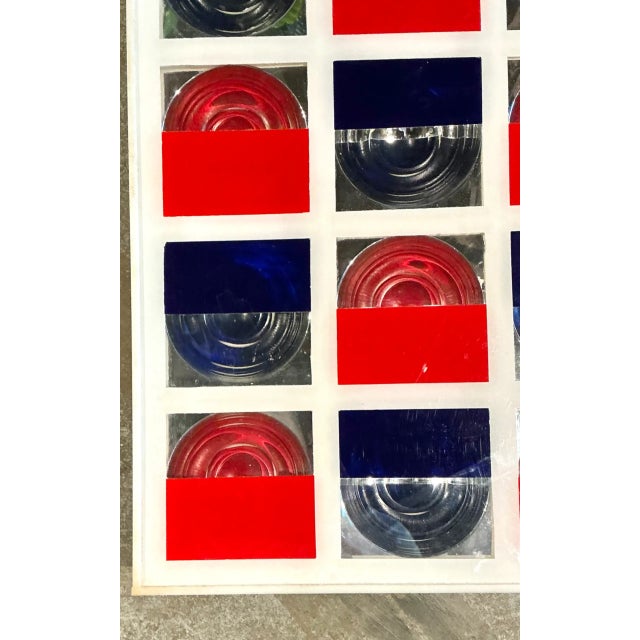 Mid-Century Modern Vintage Lucite and Wood Geometric Wall Art For Sale - Image 3 of 12