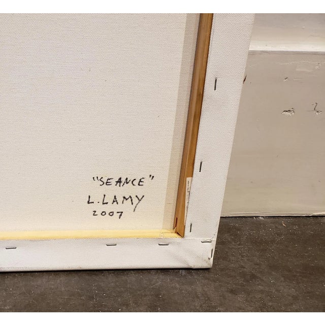 Contemporary Figurative Painting "Seance" by Lionel Lamy For Sale In Dallas - Image 6 of 7