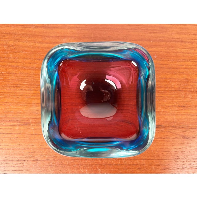 Vintage Italian Sommerso Murano Glass Bowl, 1970s For Sale - Image 4 of 18