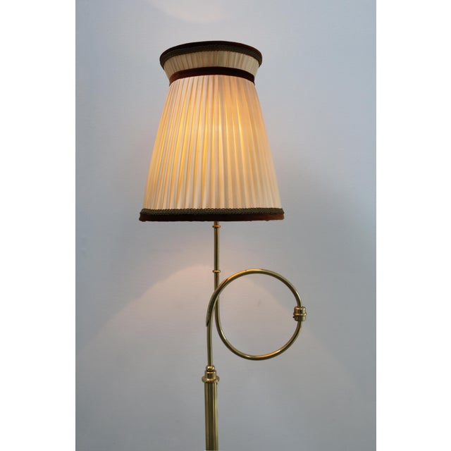 Mid-Century Swedish Brass Floor Lamp in the style of Josef Frank, 1960s For Sale - Image 6 of 12