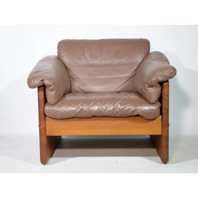 Mid-Century Modern Teak and Leather Armchair by Mikael Laursen, 1970s For Sale - Image 3 of 10