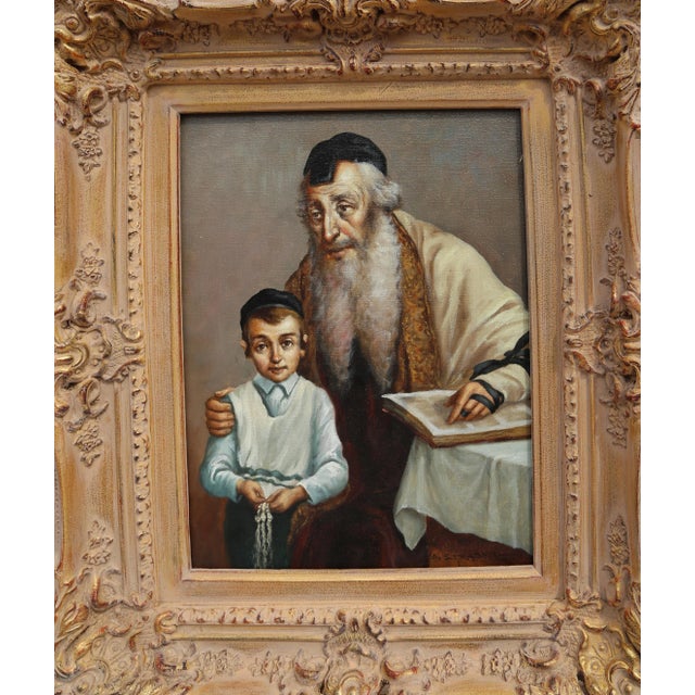Abraham Straski, Rabbi and Student (17-F), Painting For Sale - Image 4 of 4