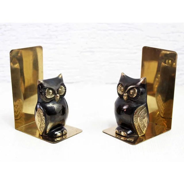 Mid-Century Brass Owl Bookends, Set of 2 For Sale - Image 13 of 13