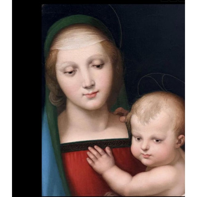 Italian School after Raphael Raffaello Sanzio, The Grand Duke Madonna, 18th Century, Oil on Canvas For Sale - Image 4 of 9