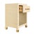 Worlds Away Matthew Izzo Home Pelham Natural Grasscloth One Drawer Side Table With Rattan Wrapped Handle For Sale - Image 4 of 5
