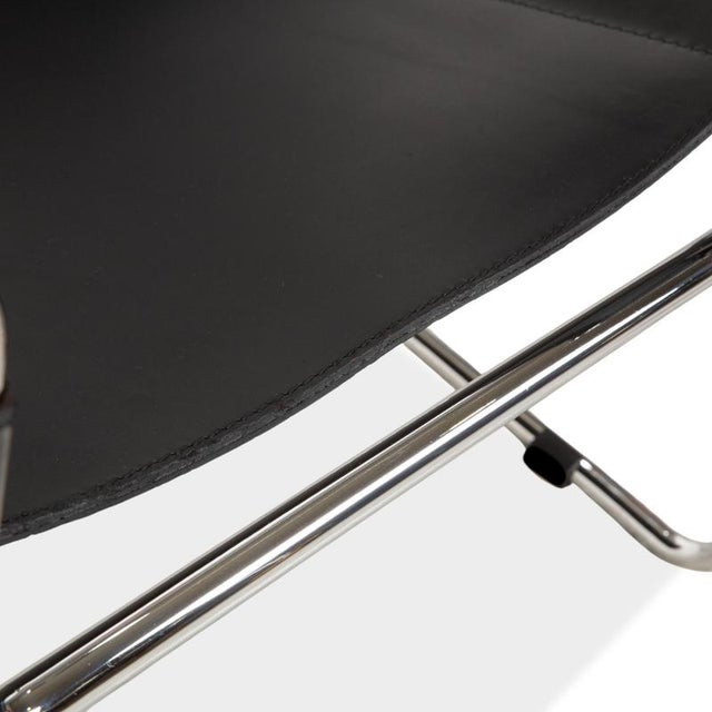 Vintage Bauhaus Wassily Armchair in Black Leather by Marcel Breuer for Knoll Inc. / Knoll International For Sale - Image 5 of 12