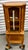 1960s Mid Century Revolving Jewelry Armoire in Oak Finish Free Standing Pilasters Mirror Chest of Draws For Sale - Image 14 of 17