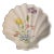 Vintage Limoges French Porcelain Shell Dish With Floral Design For Sale