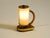Brass Table Lamp with Opal Glass Shade, 1940s For Sale - Image 11 of 18