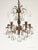 Metal Share Antique Teeny Tiny Twinkling 5 Arm 5 Light Brass Cut Lead Crystal Chandelier ~ Rewired ~ Restored ~ Rejuvenated ~ Ready to Hang ~ For Sale - Image 7 of 12