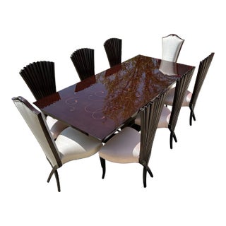Christopher Guy Fontaine Dining Table & 8 Chairs - Set of 9 For Sale