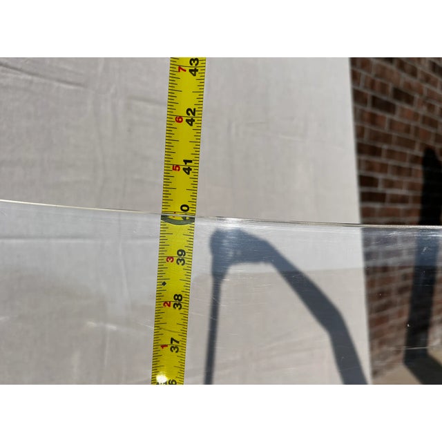 Pair of 1970's Counter Height Lucite Barstools For Sale - Image 15 of 16