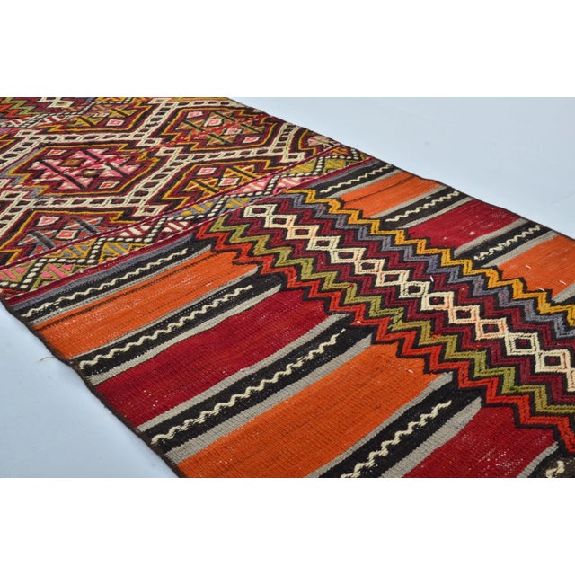 Rug & Kilim 1960s Handmade Turkish Kilim Runner Rug For Sale - Image 4 of 11
