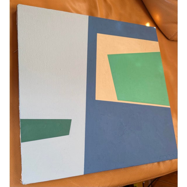 Vintage Darrell Crisp Abstract Painting. Oil on Canvas. Signed and Dated.87. For Sale - Image 4 of 7