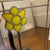 Abstract Vintage Daffodil Stained Glass Mirror For Sale - Image 3 of 7