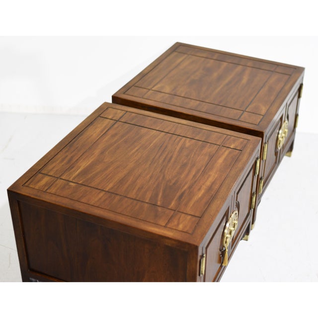1970s Chinoiserie Side Tables Cathay Collection by Century Furniture - A Pair For Sale - Image 10 of 12