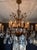 Absolutely Extraordinary and amazing 18-Light Spanish Brass Chandelier with Faceted Crystals. A truly show-stopping large...