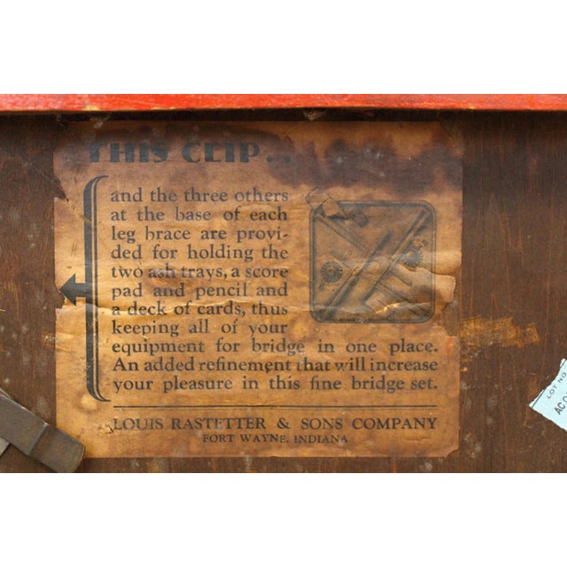 Vintage Chinese Square Folding Card Table For Sale - Image 9 of 12