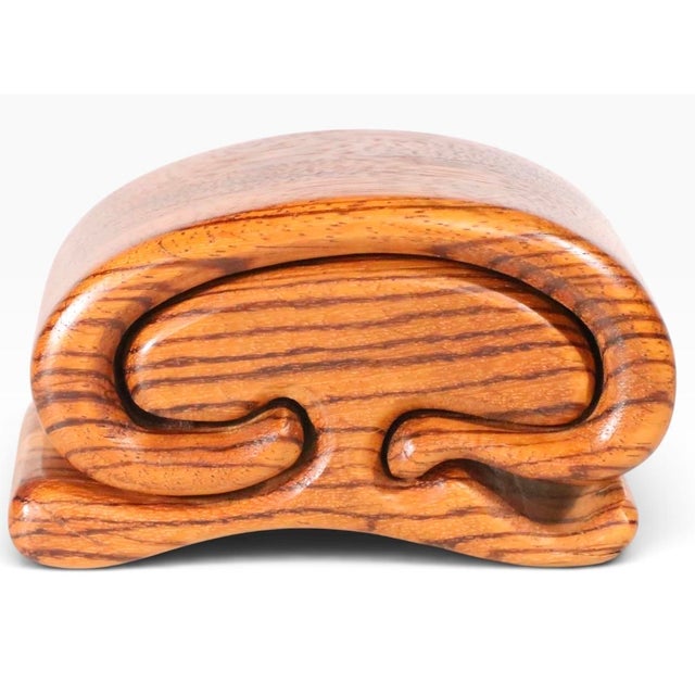 1970s Richard Rothbard Mushroom Form Wood Trinket Box C. 1970's For Sale - Image 5 of 8