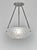 Degué A French art deco pendant made around 1930 in nickel plated bronze or solid brass holding a bowl by Degué in a thick...