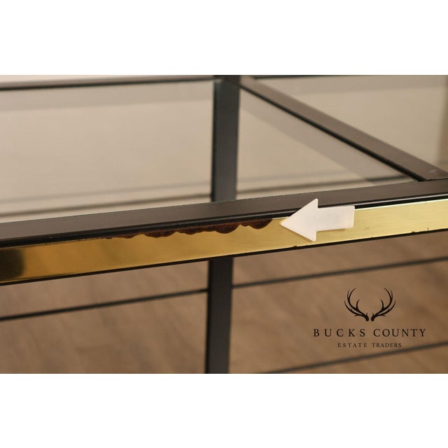 Morecraft French Country Style Wrought Iron And Glass Étagère For Sale - Image 12 of 18