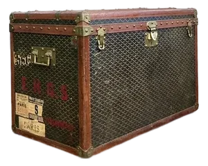 Vintage Boho Goyard Steamer Trunk