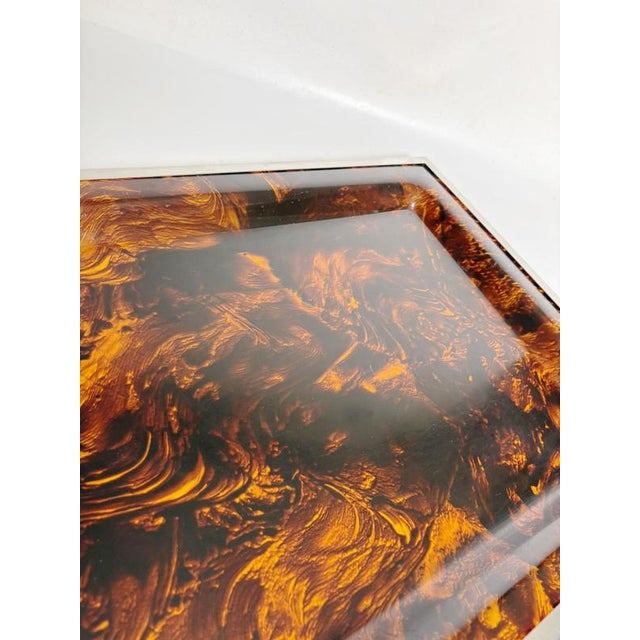 1970s Metal and Faux Effect Tray, France, 1970s For Sale - Image 5 of 14