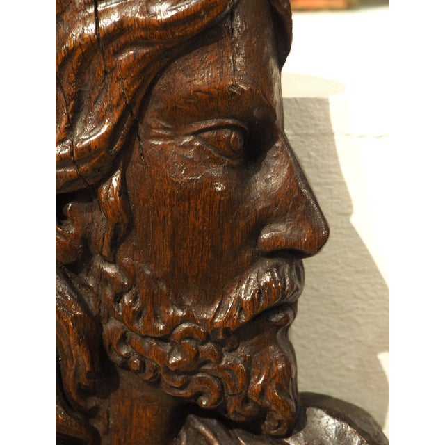 Renaissance Set of 17th/18th Century French Carved Oak Renaissance Style Profile Busts For Sale - Image 3 of 18