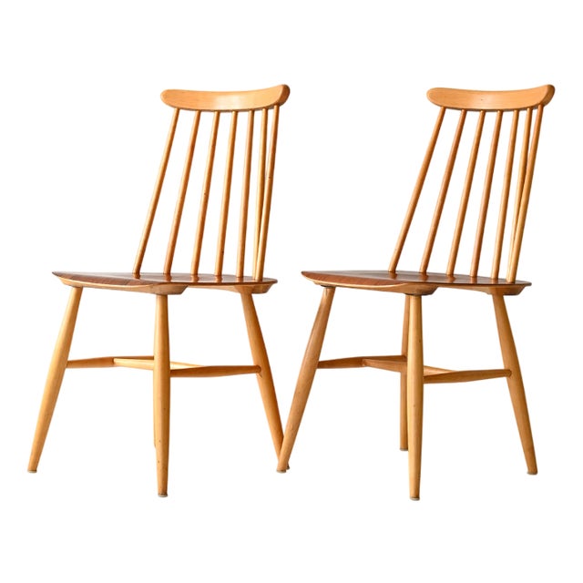 Scandinavian Fanett Chairs by Ilmari Tapiovaara for Edsby Verken, 1960s, Set of 2 For Sale