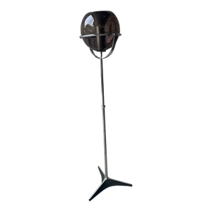 Vintage, Mid Century Modern Frank Ligttelijn for Raak Smoked Glass Orb Floor Lamp, Unmarked