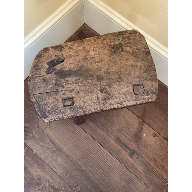 Primitive Hand Made Stool For Sale - Image 11 of 13