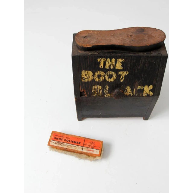 Antique Boot Shine Box For Sale - Image 6 of 8