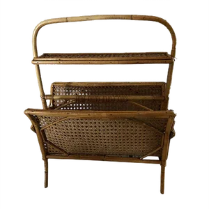 Vintage Bamboo Magazine Rack