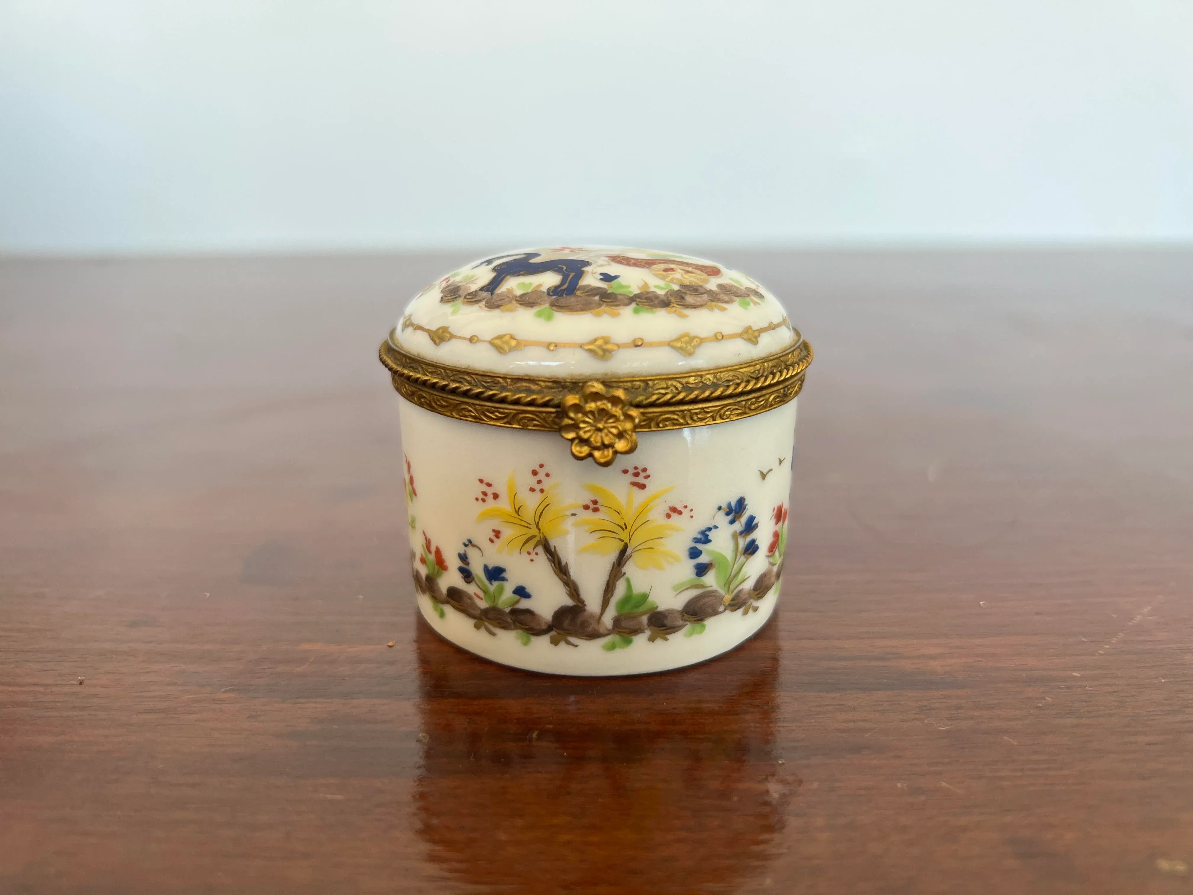 Tiffany Le Tallec Cirque Chinois Porcelain Box | Chairish