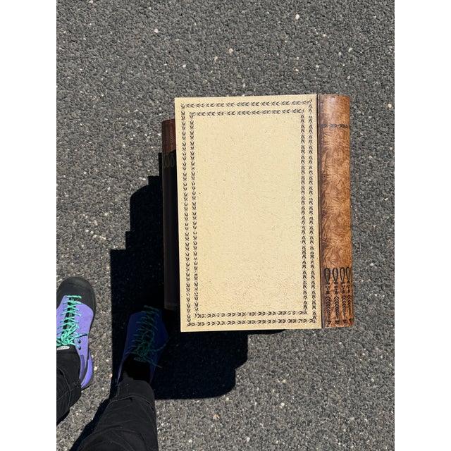 1950s Italian Tole Stack of Books End Table For Sale - Image 4 of 6