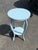 Modern Two Tiered Side Table Lacquered in High Gloss Blue For Sale - Image 3 of 5