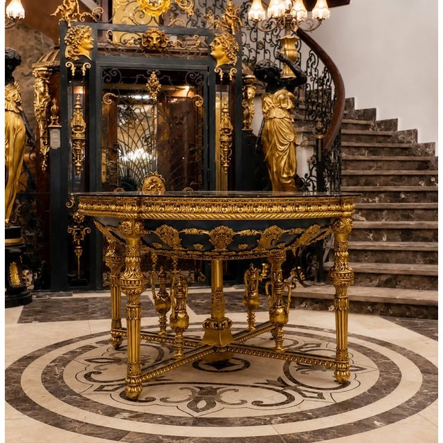 1960s 1960s Monumental Louis XVI Style Center Table-Glass on top For Sale - Image 5 of 5