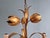 Italian Hollywood Regency Style Floral Chandelier in Gold Metal, 1970s For Sale - Image 6 of 12
