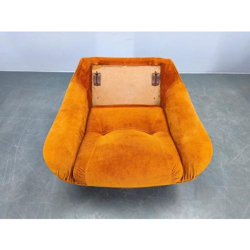 Space Age Italian Lounge Chairs in Orange Upholstery, 1970s, Set of 2 For Sale - Image 10 of 18
