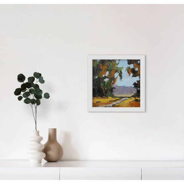 Textile Contemporary Landscape Oil Painting Original Art For Sale - Image 7 of 10