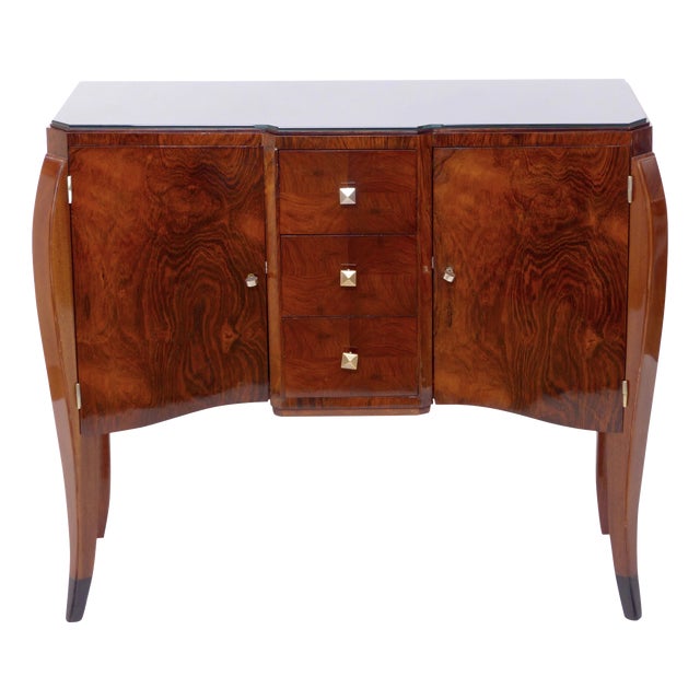 Art Deco Chest of Drawers with Side Compartments, 1930s For Sale