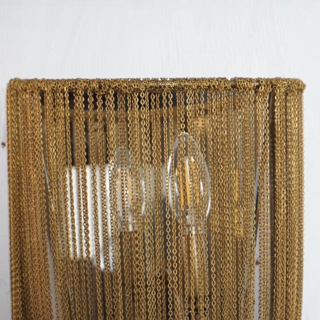 Metal Clutch Modern Alee Large Sconce Staggered Draped Chain For Sale - Image 7 of 7