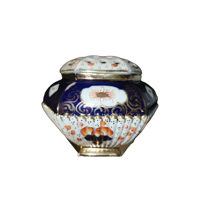 Fine 19th Century Imari style hexagonal vase with flower frog top of indiscernible make. Attributed to Arthur Wood & Sons...
