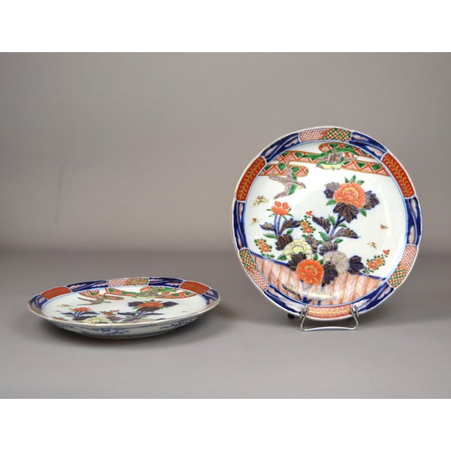 Antique Japanese Imari Plates, Set of 2 For Sale - Image 3 of 14