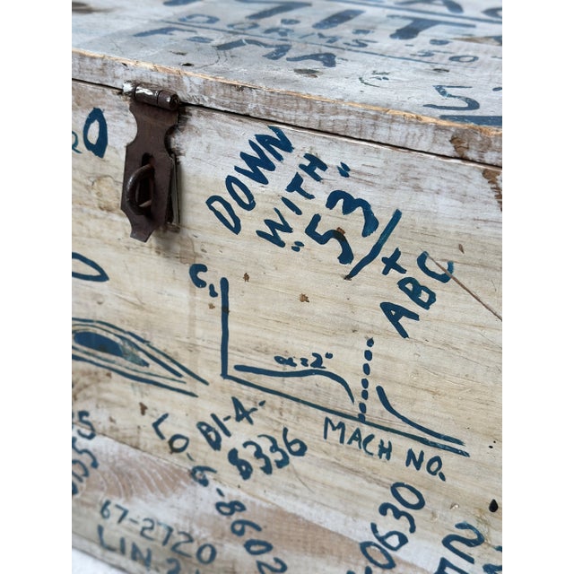 Wood Vintage Folk Art Embellished m.i.t. “Seniors” Dormitory / Naval Trunk, Circa 1949-1950 For Sale - Image 7 of 18