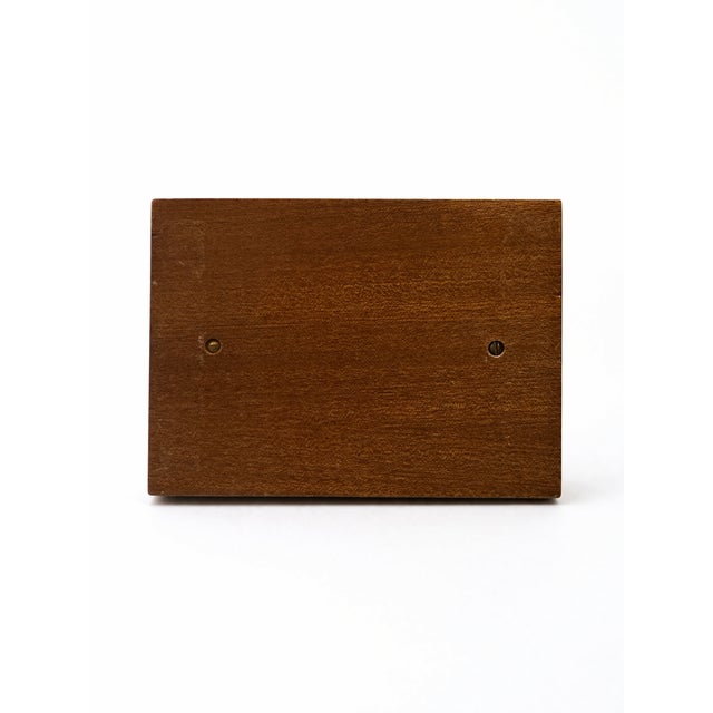 Wood Vintage Mid-Century Brass Anchor Sculpture on Campaign Wooden Base, 1960s For Sale - Image 7 of 8