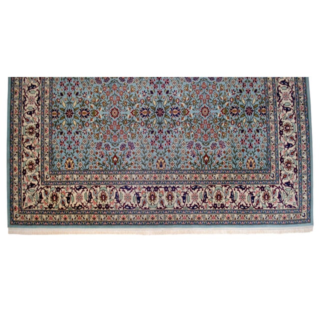 1980s Vintage Hand Knotted Turkish Rug Hereke Carpet - 7′1″ × 9′6″ For Sale - Image 12 of 18